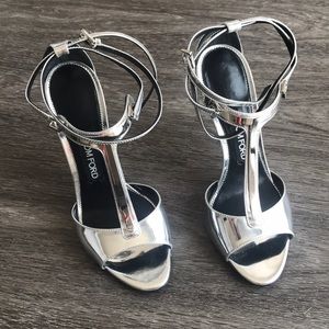 Tom Ford Silver Strappy Heel (rare)